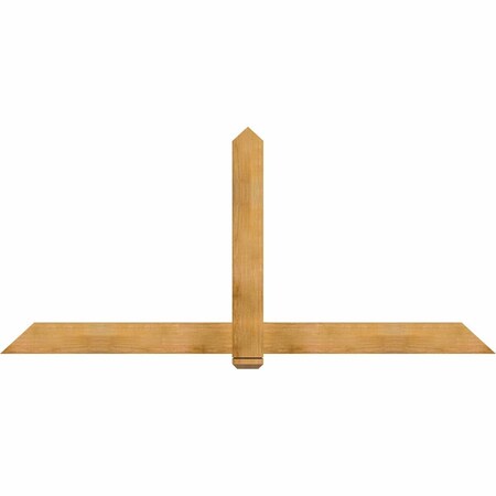 Ekena Millwork Eugene Rough Sawn Timber Gable Bracket, Western Red Cedar, 96"W x 44"H x 2"D x 6"F, 11/12 Pitch GBW096X44X0206EUG00RWR